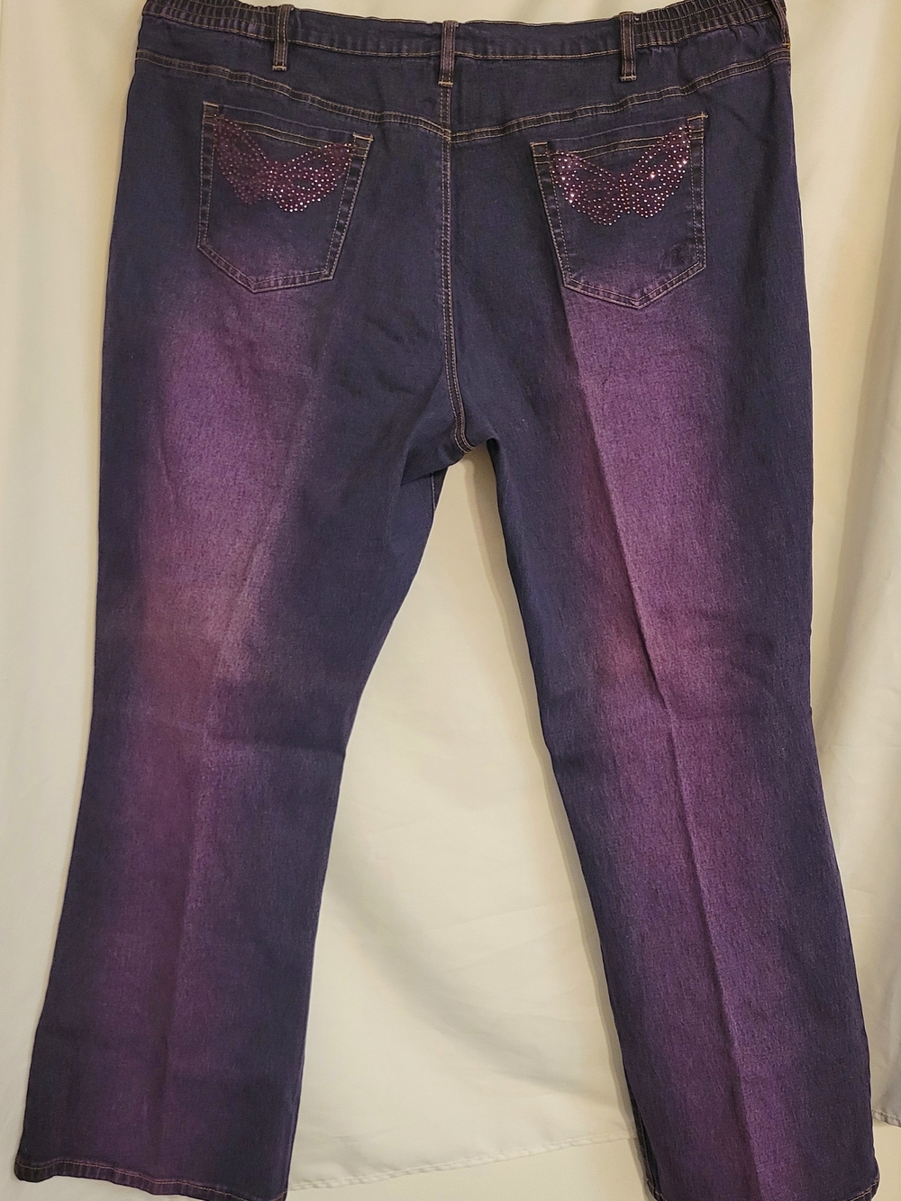 Diane Gilman Purple Ombre Flare Jeans - Picture 4 of 4